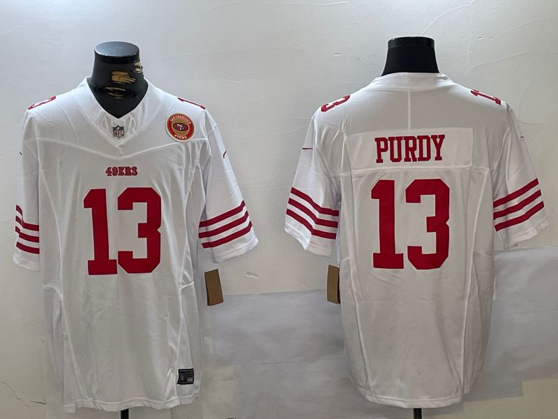 Men San Francisco 49ers #13 Purdy White Three generations 2024 Nike Vapor Limited NFL Jersey style 4->san francisco 49ers->NFL Jersey